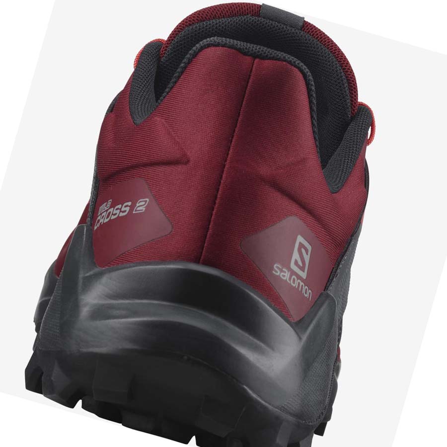 Salomon WILDCROSS 2 Trail Futócipő Férfi Fekete Piros | HU 2103ZUT